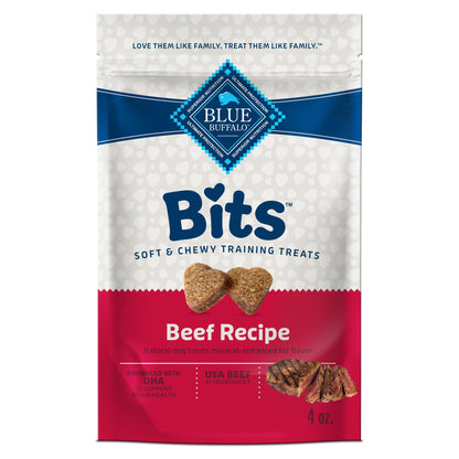 HOTBlue Buffalo Bits Chicken Soft & Chewy Dog Treats, Bite-Sized for Training, Made with Real Chicken & Enhanced with DHA, Heart-Shaped Dog Treats, Made in the USA with Natural Ingredients, 19 oz.