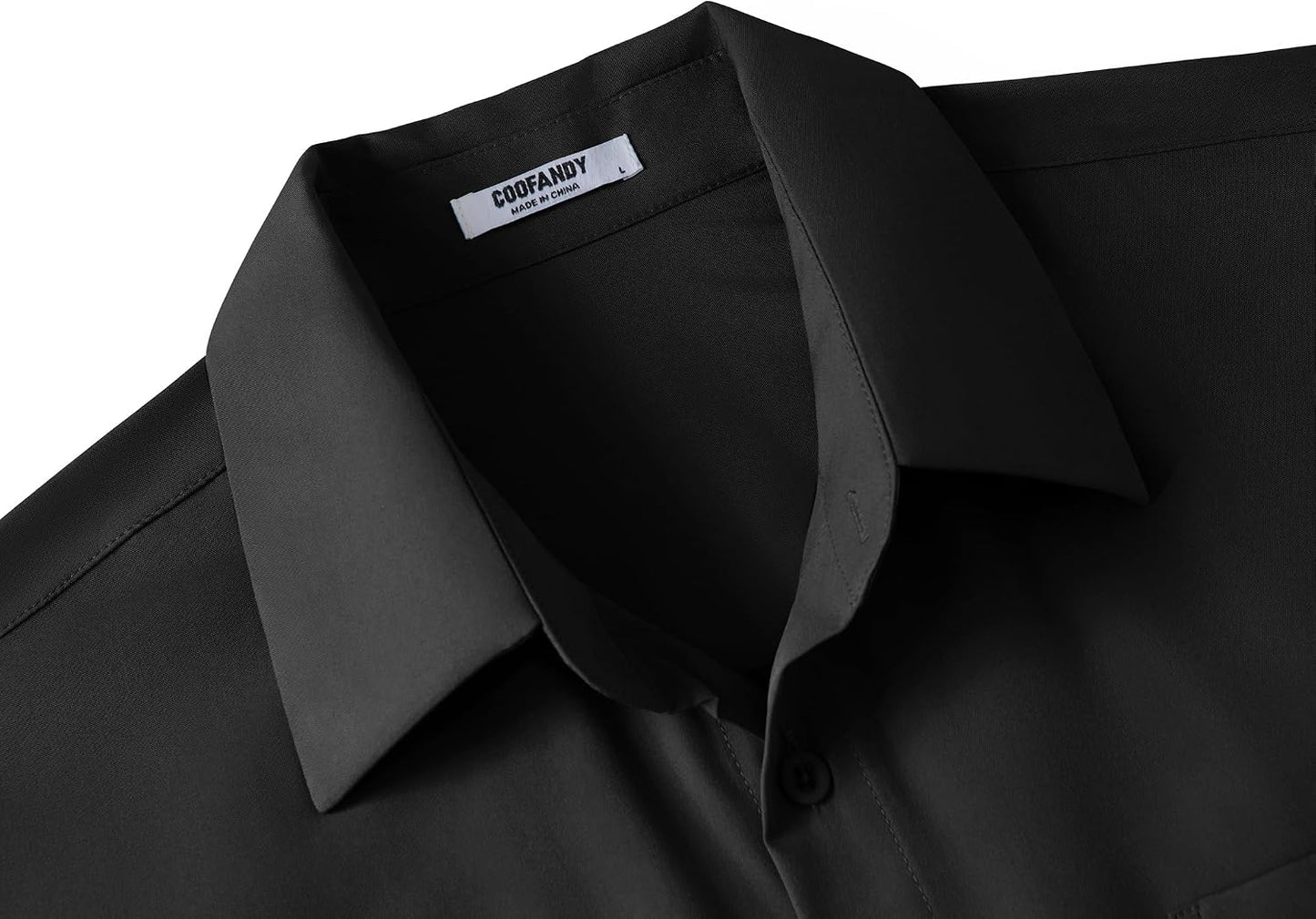 HOTCOOFANDY Big & Tall Shirts for Men Short Sleeve Button Down Casual Dress Shirts