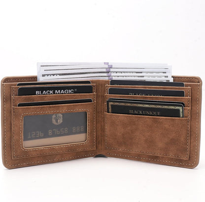 HOTTHTCSQ To My Dad Gift Leather Wallet for Man Engraved Personalized Leather Wallet, Birthday Gifts From Daughters(never forget dad)