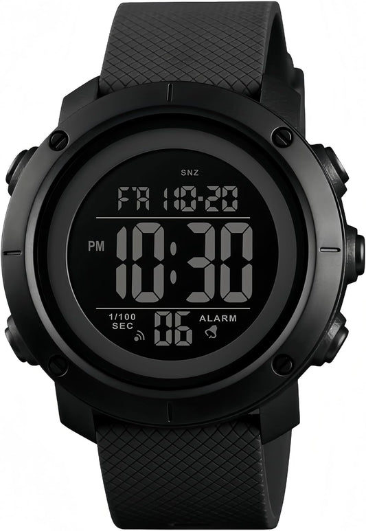 HOTSNE Digital Watch Sports Waterproof Military Back Light Small Watch for Men Black 1426