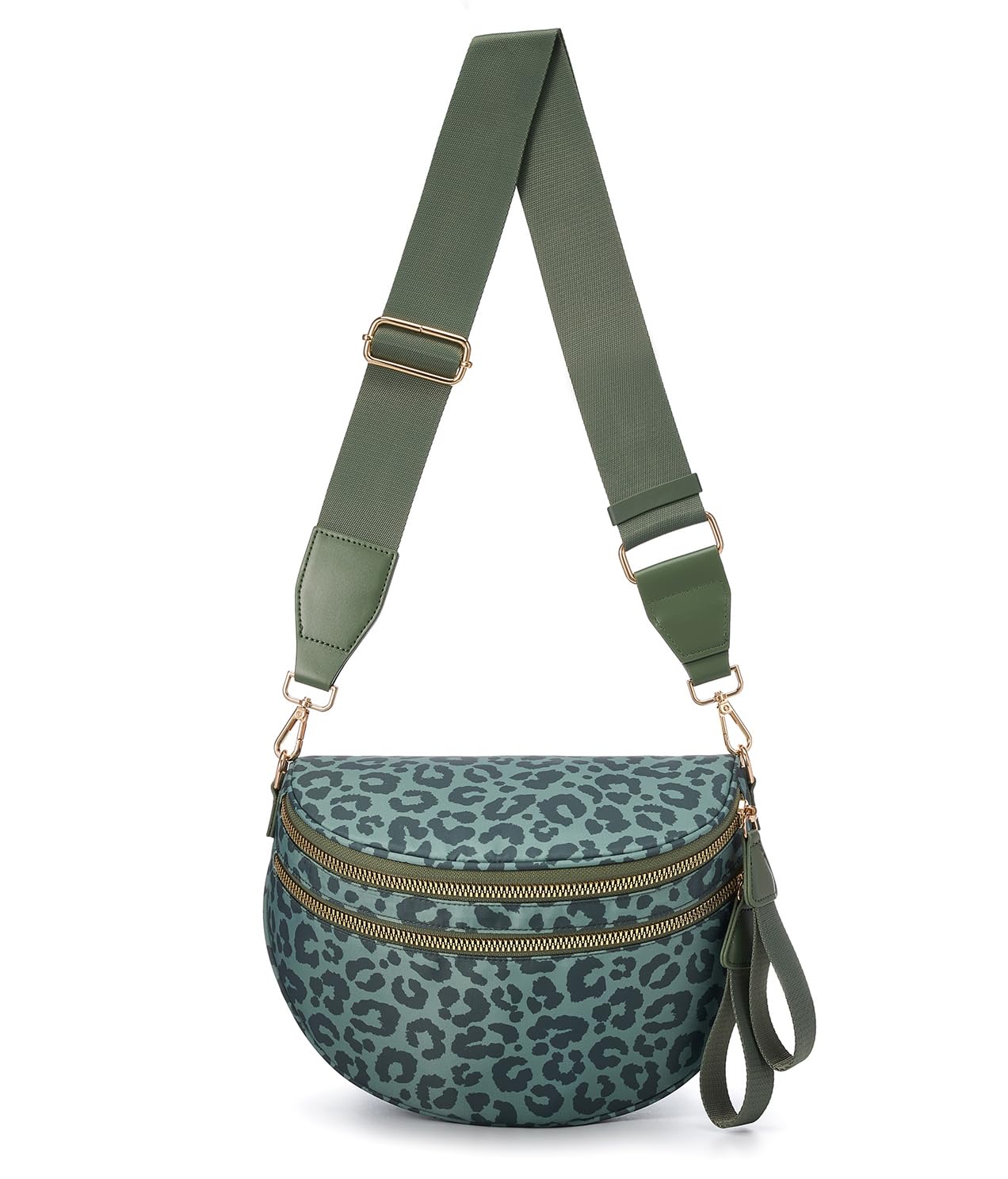 HOTFEIBOON Spacious Nylon Crossbody Bag Bum Bag Handbags Wallets Purses Trendy Shoulder Bag for Women