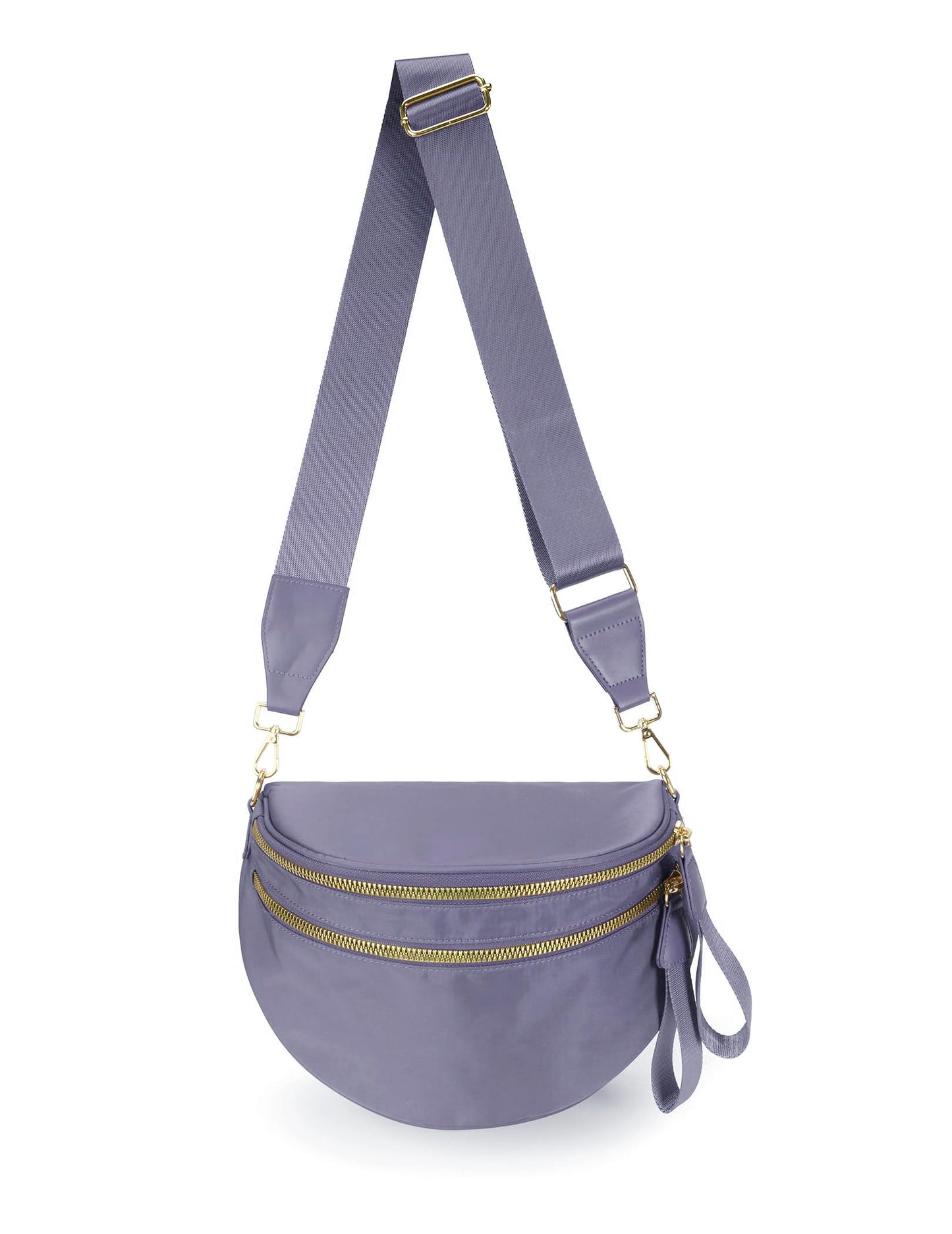 HOTFEIBOON Spacious Nylon Crossbody Bag Bum Bag Handbags Wallets Purses Trendy Shoulder Bag for Women