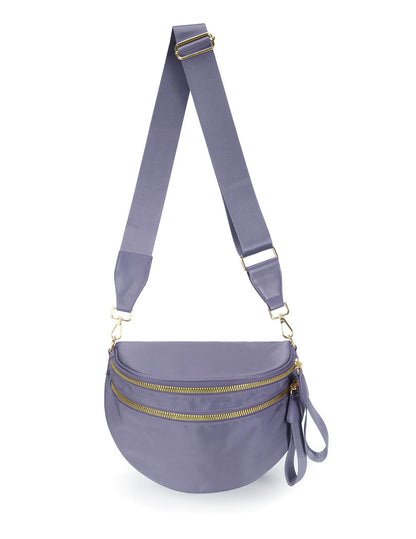 HOTFEIBOON Spacious Nylon Crossbody Bag Bum Bag Handbags Wallets Purses Trendy Shoulder Bag for Women