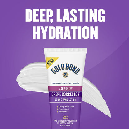 HOTGold Bond Age Renew Day & Night Duo Lotion Set for Body & Face, Crepe Corrector & Retinol Overnight Lotion Visibly Firms Skin & Visibly Smooths Skin, 8.6 oz