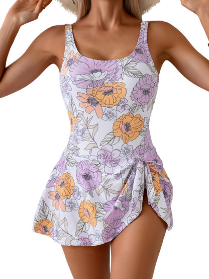 HOTEomenie One Piece Swimdress Swimsuits for Women Tummy Control Swim Dresses Skirt Bathing Suit