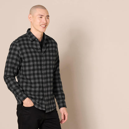 HOTAmazon Essentials Men's Slim-Fit Flannel Shirt, Long Sleeve Button Down Plaid