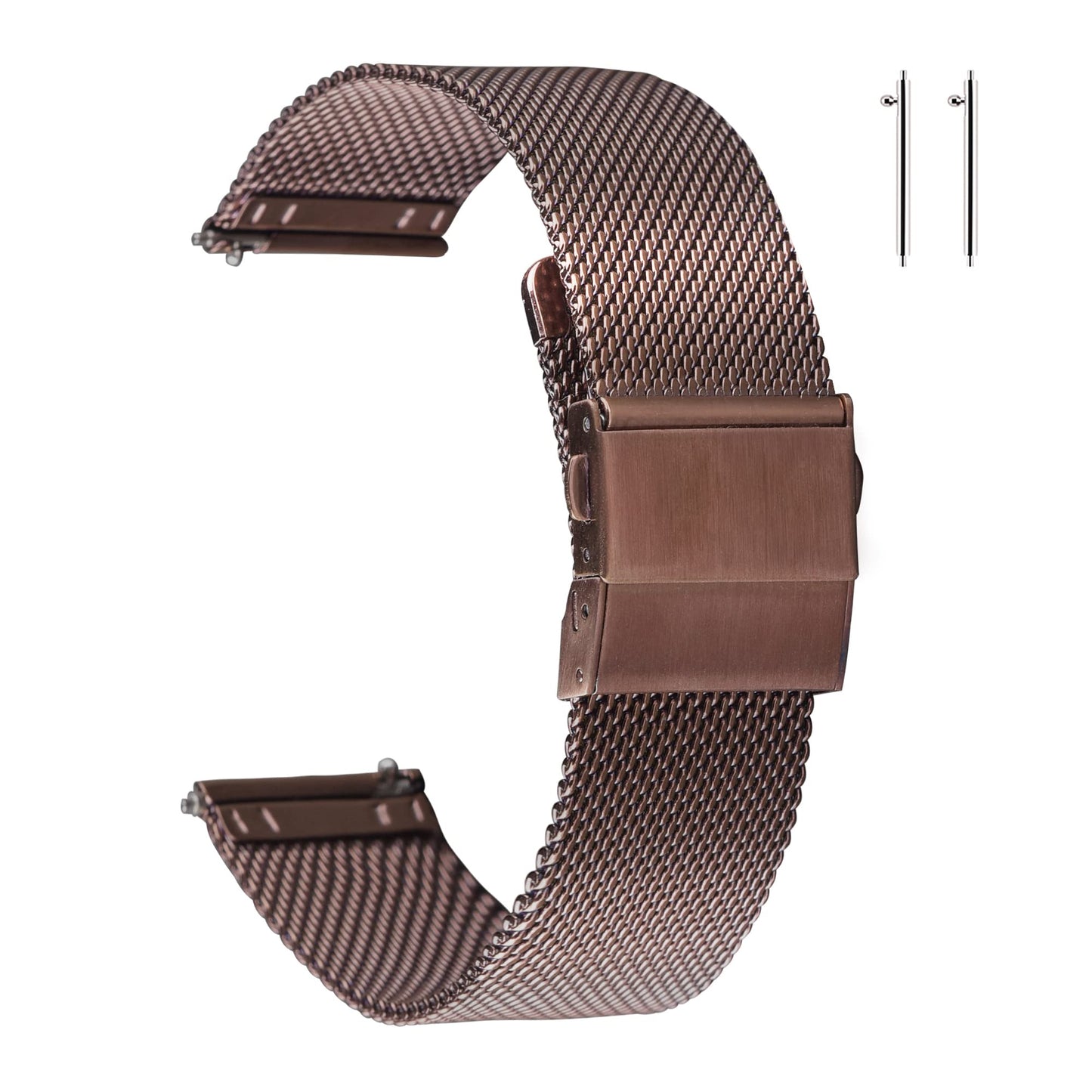 HOTEACHE Stainless Steel Mesh Watch Band for Men Women, Quick Release Mesh Watch Straps 12mm 14mm 16mm 18mm 20mm 22mm