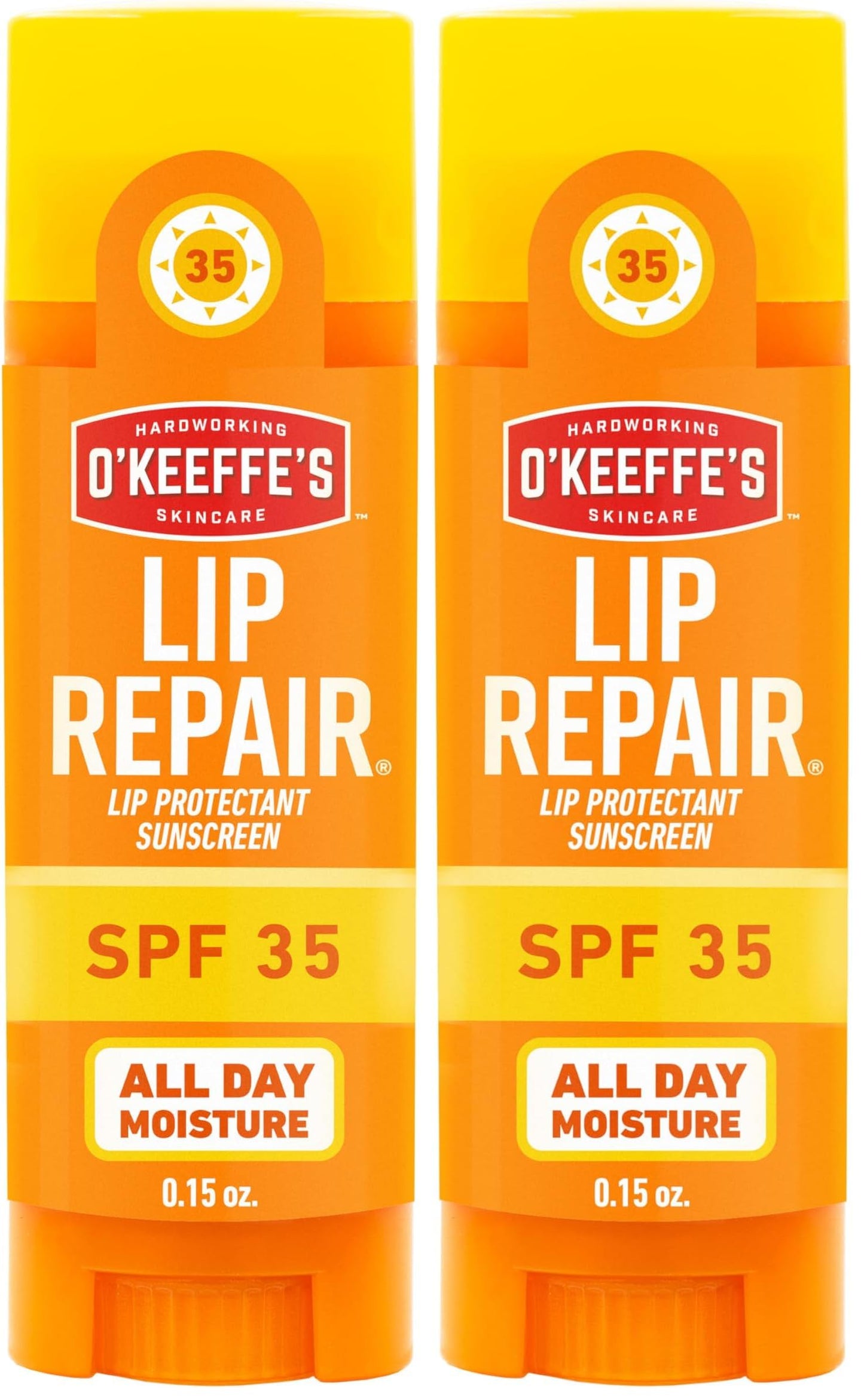 HOTO'Keeffe's Lip Repair SPF 35 Lip Balm - Stick (3 Pack) - Sun-Safe Moisturizer for Extremely Cracked, Dry Lips