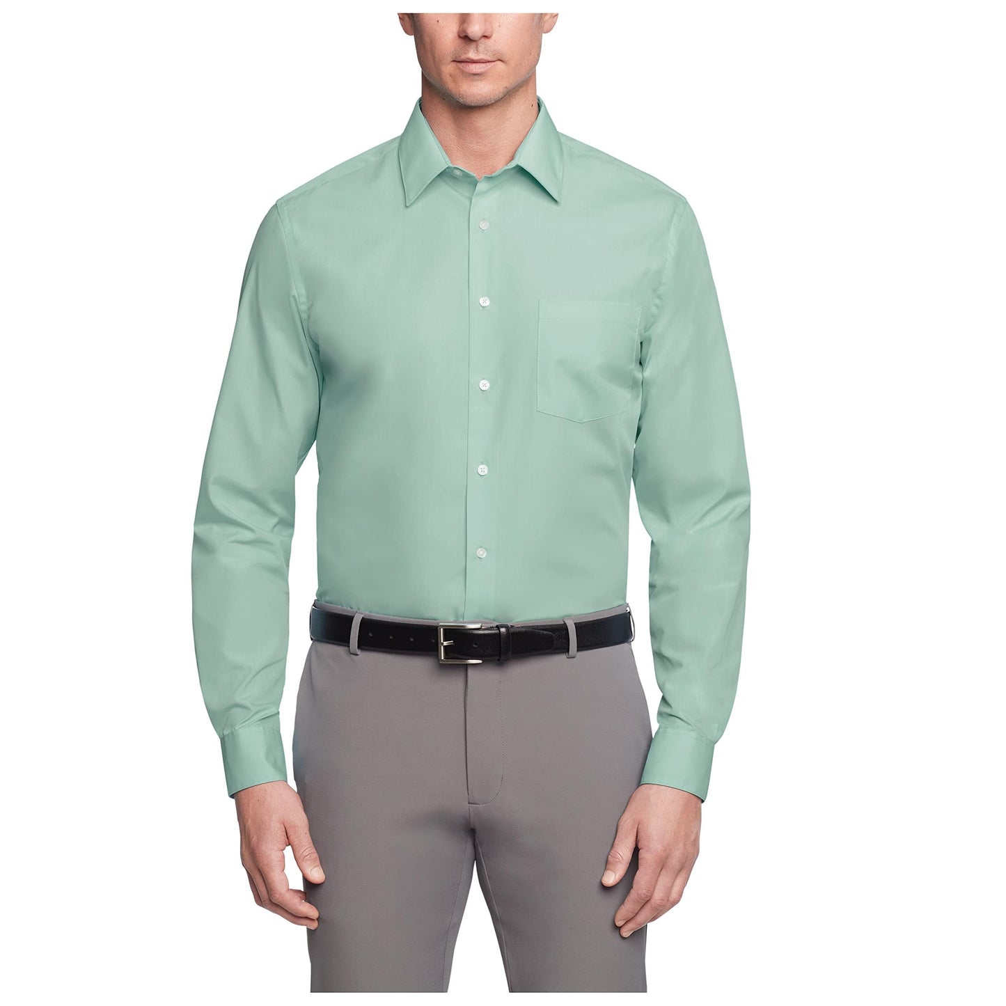 HOTVan Heusen Mens Dress Shirt Regular Fit Poplin Solid