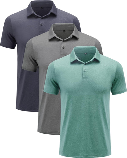 HOTBALENNZ Polo Shirts for Men Short Sleeve Mens Golf Polo Quick Dry | Summer Moisture Wicking Golf Shirt Sweat Resistant, Collared Athletic Casual Work Basic, Multi Scene Sports & Office Apparel