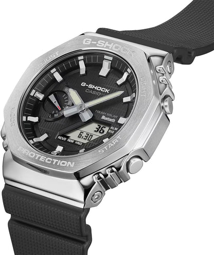 HOTG-Shock Casio G-Steel Solar Connected Black Dial Black Resin Strap Watch - GBM2100-1A