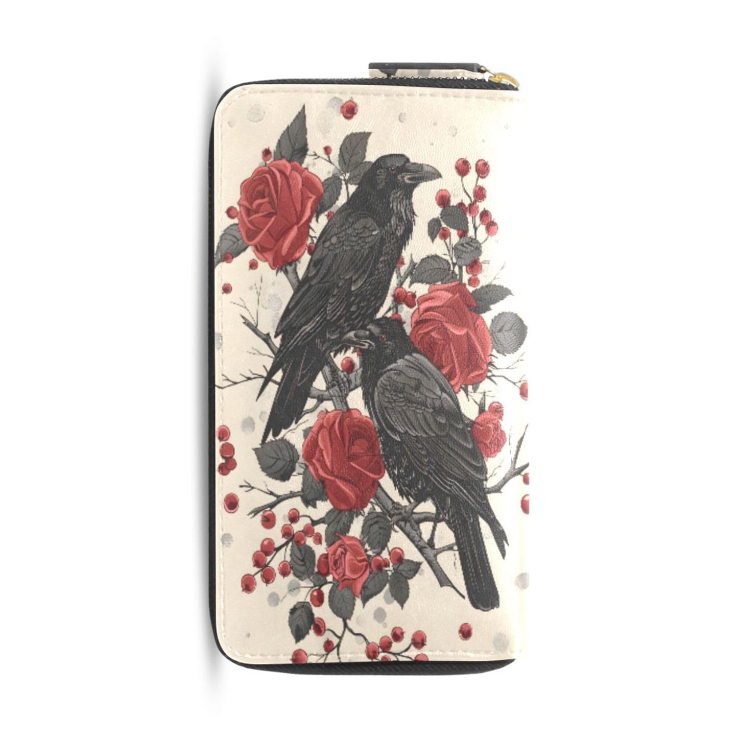 HOTMNSRUU Womens Wallet Purses, Cat Black Clutch Purses for Women RFID Blocking Credit Card Holder Wallet Leather Zipper Coin Purse