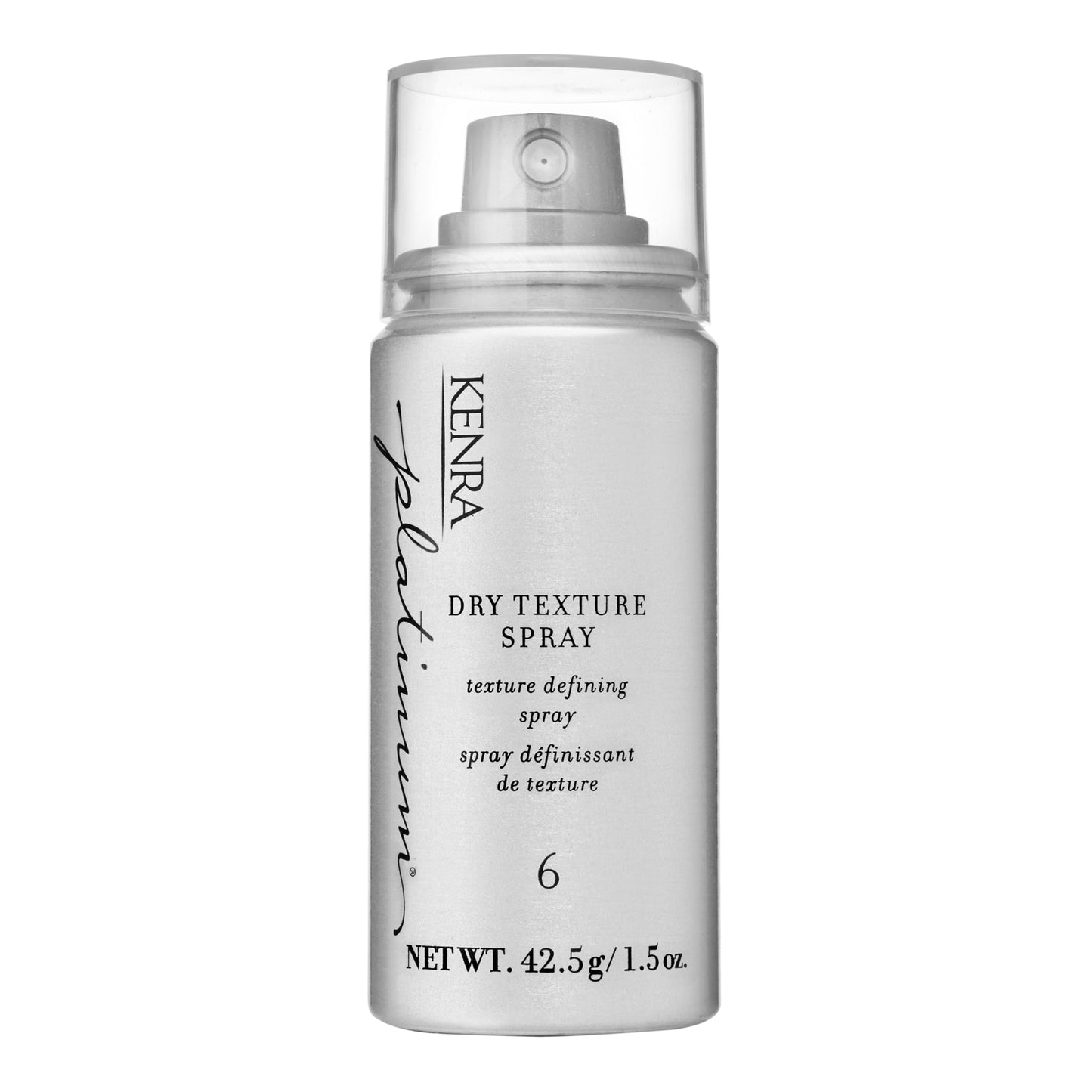 HOTKenra Platinum Dry Texture Spray 6 | Texture Defining Styler | Increases Texture & Fullness | Absorbs Oils & Impurities | Ultra-Lightweight, Non-Drying Formulation | All Hair Types
