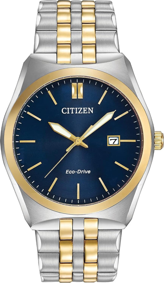 HOTCitizen Men's Classic Corso Eco-Drive Watch, 3-Hand Date, Luminous Hands and Markers