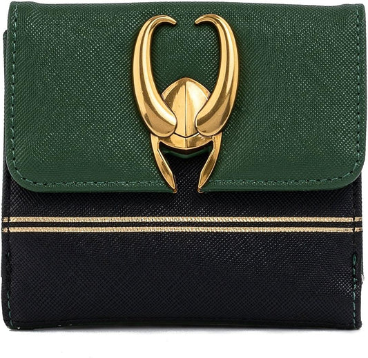 HOTLoungefly Marvel Loki Hardware Wallet with Zip Coin Pouch