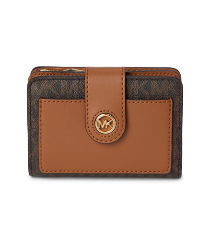 HOTMichael Kors Women's Mk Charm Small Tab Compact Pocket Wallet