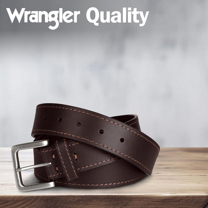 HOTWrangler Men’s Leather Belt, Country Casual Every Day Belt for Jeans