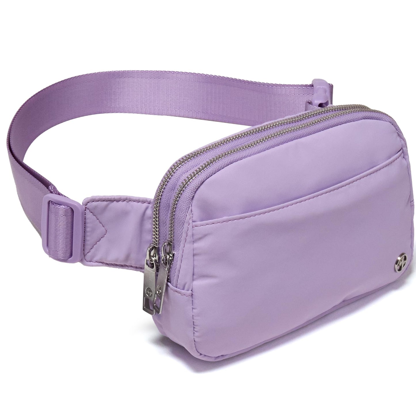HOTPander Everywhere Belt Bag for Women, 5 Zipper Pockets Nylon Crossbody Fanny Pack Purse (Black)