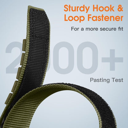 HOTRugged Nylon Sport Watch Band 20mm 22mm Quick Release Watch Strap Mountaineering Style Replacement Watch Strap 5 Colors (Black/Army Green/Navy blue/Grey/Orange) for Men Big Wrist