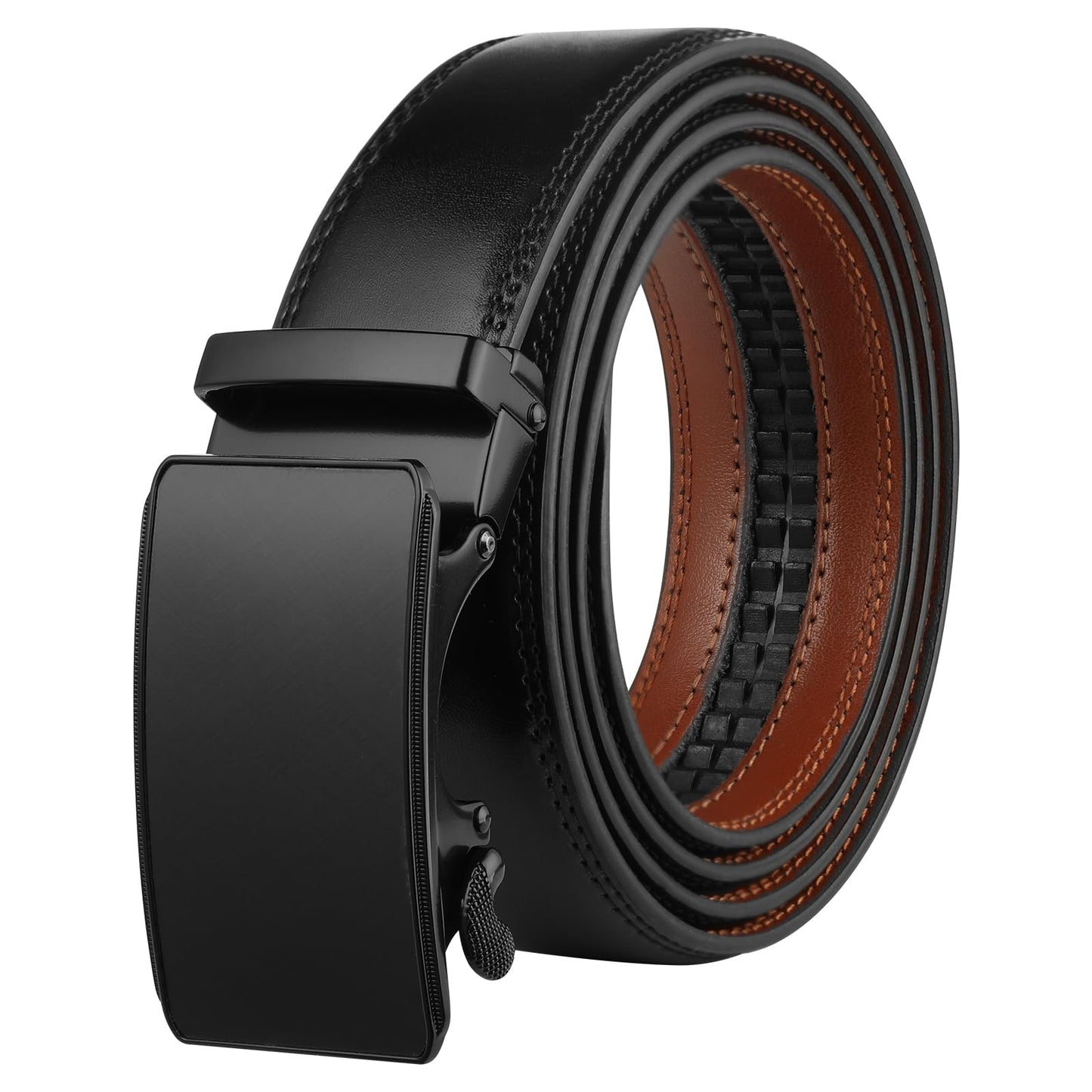 HOTLavemi Men's Real Leather Ratchet Dress Casual Belt, Cut to Exact Fit,Elegant Gift Box