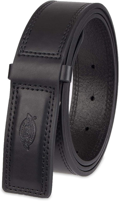 HOTDickies Men's Dickies Unisex Leather Mechanic No-Scratch Work Belt - Buckleless, Snap-On Belt