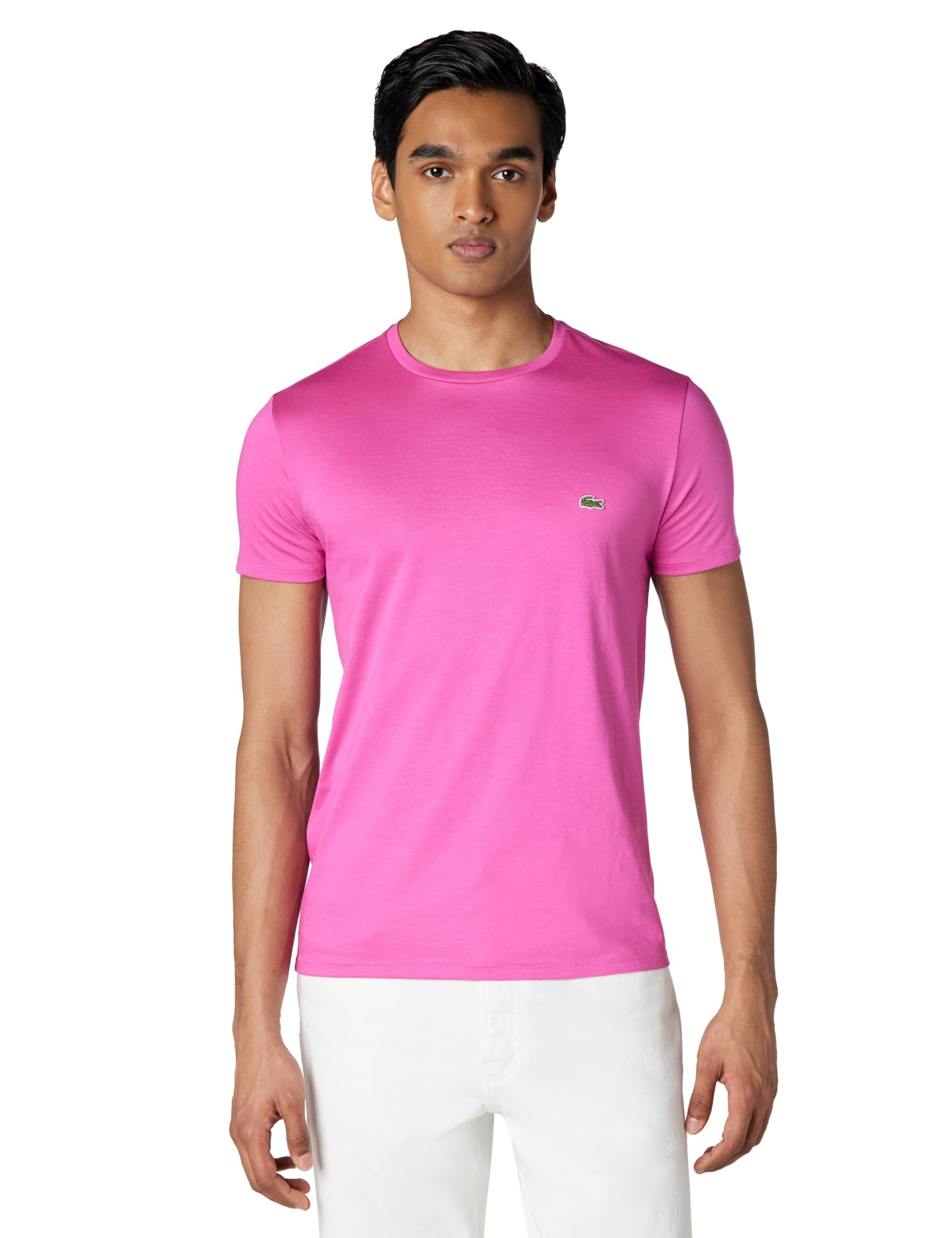 HOTLacoste Men's Short Sleeve Pima Jersey Crew Neck Tee