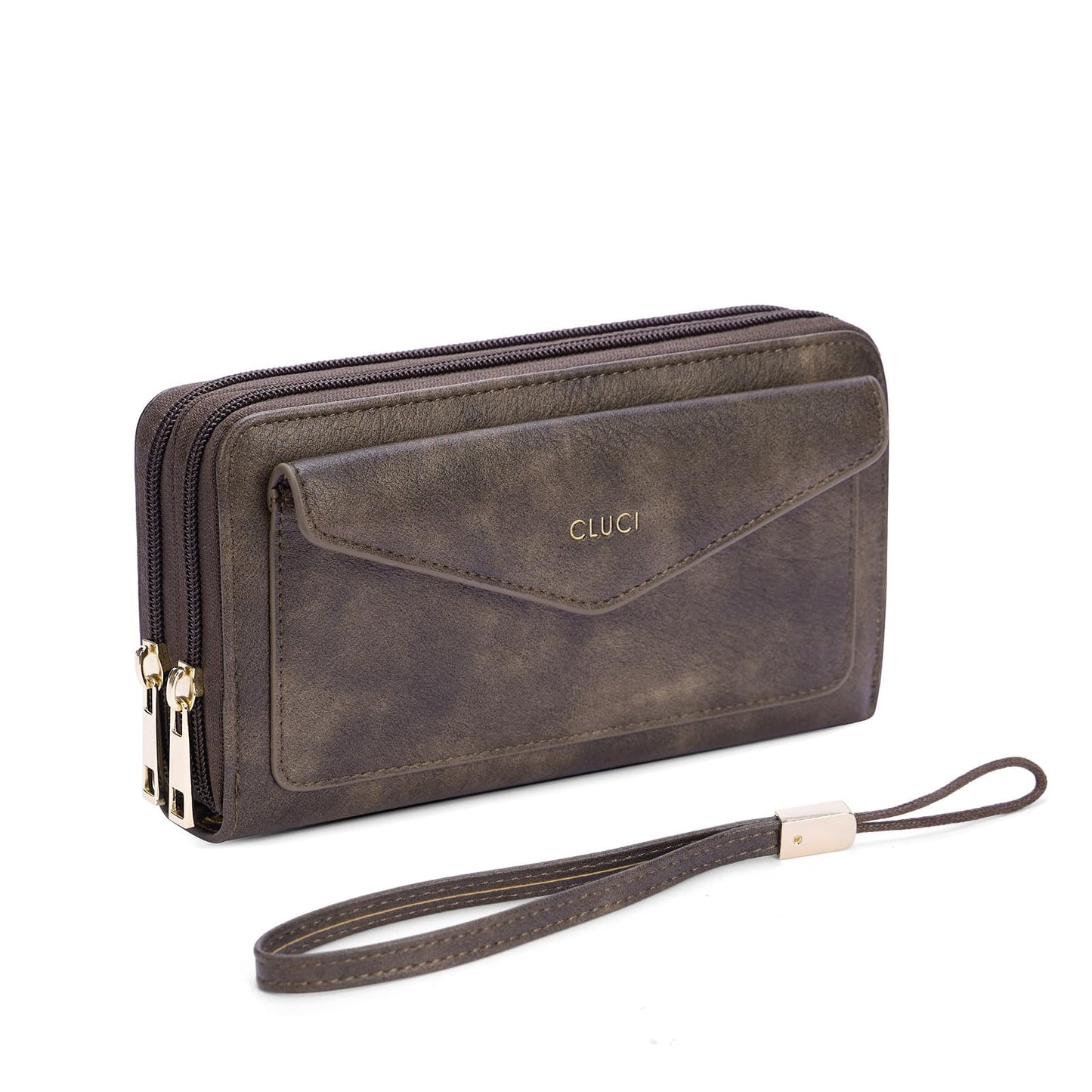 HOTCLUCI Wallet Women Capacity Wristlet Purse for Women Long Ladies Wallet RFID Blocking Multi Credit Card Holder