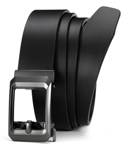 HOTCHAOREN Ratchet Belts for Men - 1.5" Mens Belt Genuine Leather for Causual Jeans - Customizable Style, Versatile Fit
