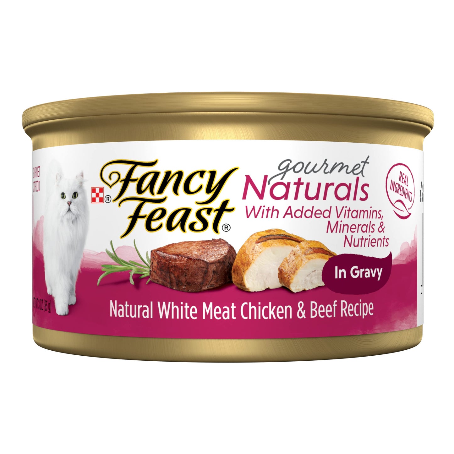 HOTPurina Fancy Feast Chicken and Beef Classic Pate Collection Grain Free Wet Cat Food Variety Pack - (Pack of 24) 3 Oz. Pull-Top Cans