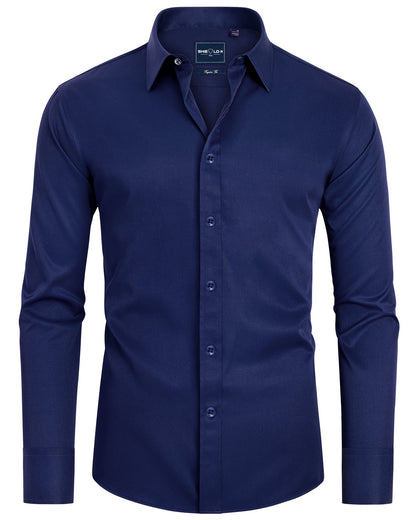 HOTAlimens & Gentle Slim Fit Dress Shirts for Men Long Sleeve Stretch Stain Proof Wrinkle Free Button Down Shirts Formal Shirts