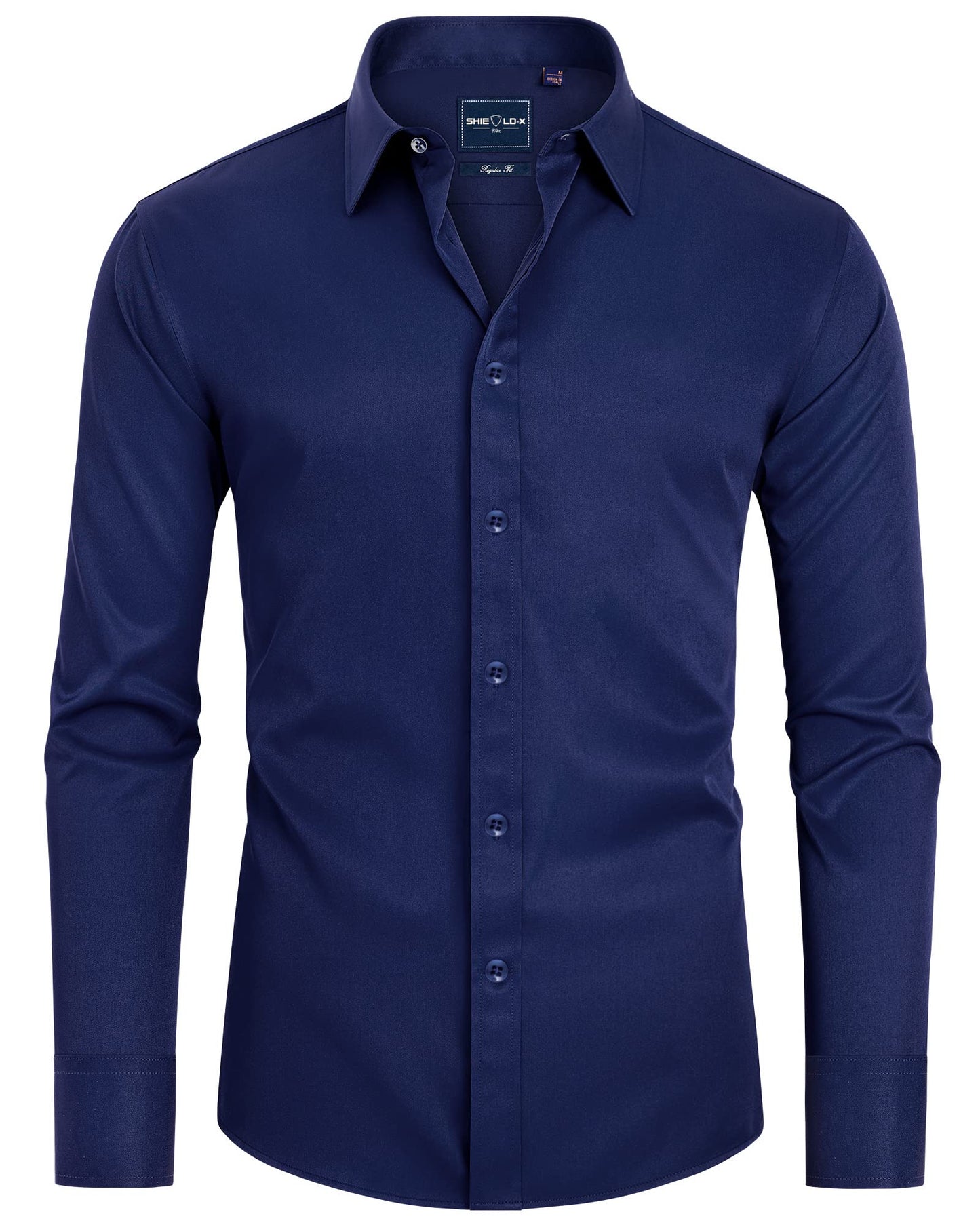 HOTAlimens & Gentle Slim Fit Dress Shirts for Men Long Sleeve Stretch Stain Proof Wrinkle Free Button Down Shirts Formal Shirts