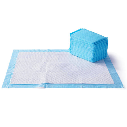 HOTAmazon Basics Super Absorbent Dog and Puppy Potty Pads, Leak-Proof 5-Layer Design with Quick-Dry Surface for Housebreaking, Heavy Duty Absorbency, X-Large, 28 x 34 Inch, Blue & White, 25-Pack