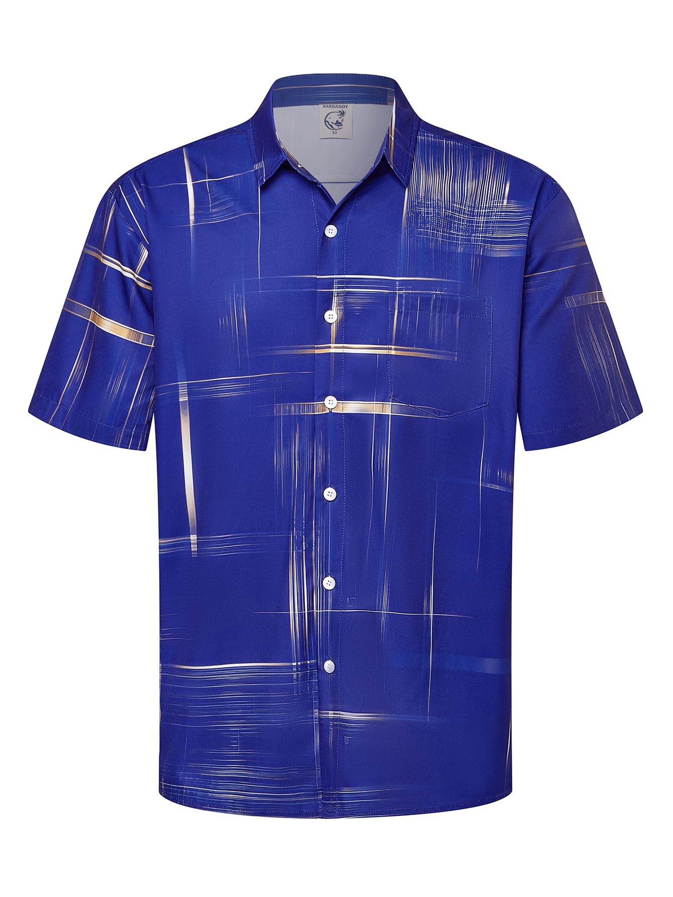 HOTHardaddy Men's Hawaiian Shirt Short Sleeves Printed Button Down Summer Beach Casual Shirts