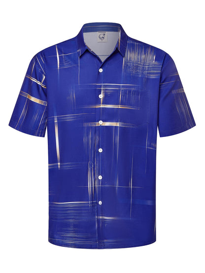 HOTHardaddy Men's Hawaiian Shirt Short Sleeves Printed Button Down Summer Beach Casual Shirts