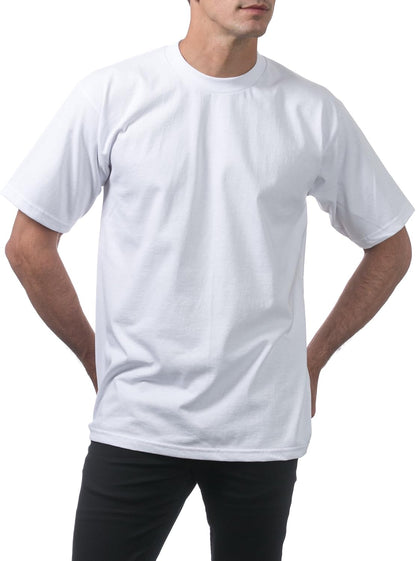 HOTPro Club Men's 3-Pack Heavyweight Cotton Short Sleeve Crew Neck T-Shirt