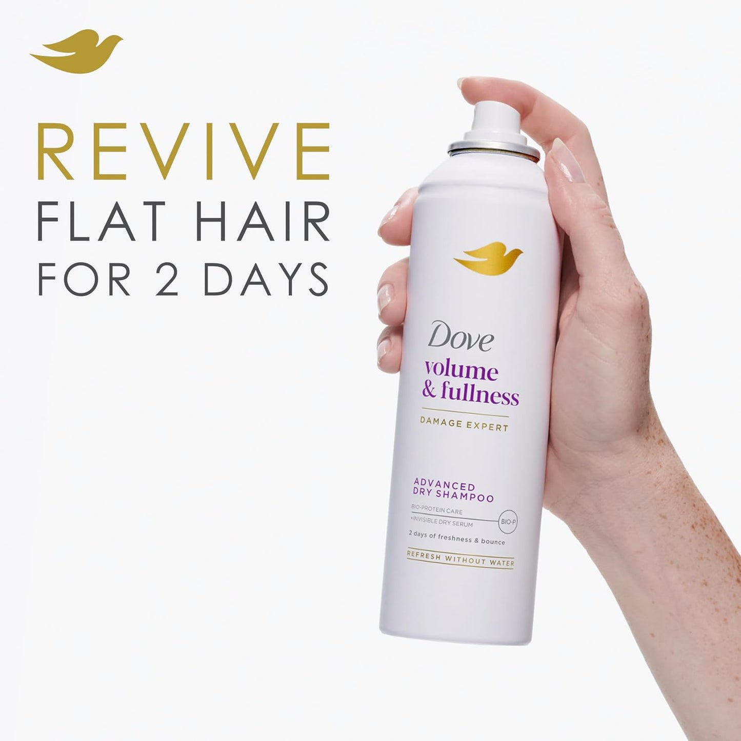 HOTDove Dry Shampoo Spray, Volume & Fullness, Absorbs Oil to Refresh Hair Without Washing, 5 oz (2-Pack)