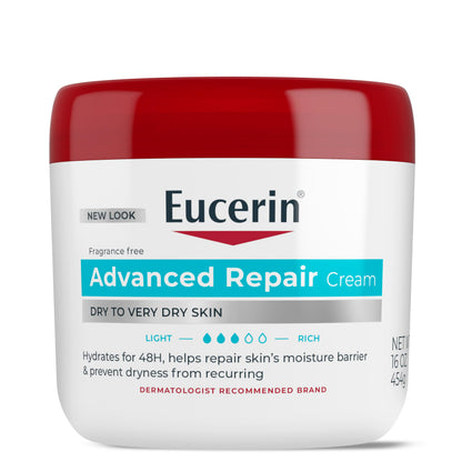 HOTEucerin Advanced Repair Lotion, Urea Enriched, Unscented Body Lotion for Dry Skin With Triple Moisturizing Complex, 16.9 FL OZ Bottle