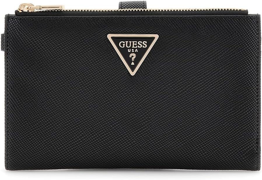 HOTLaurel II Double Zip Organizer Wallet