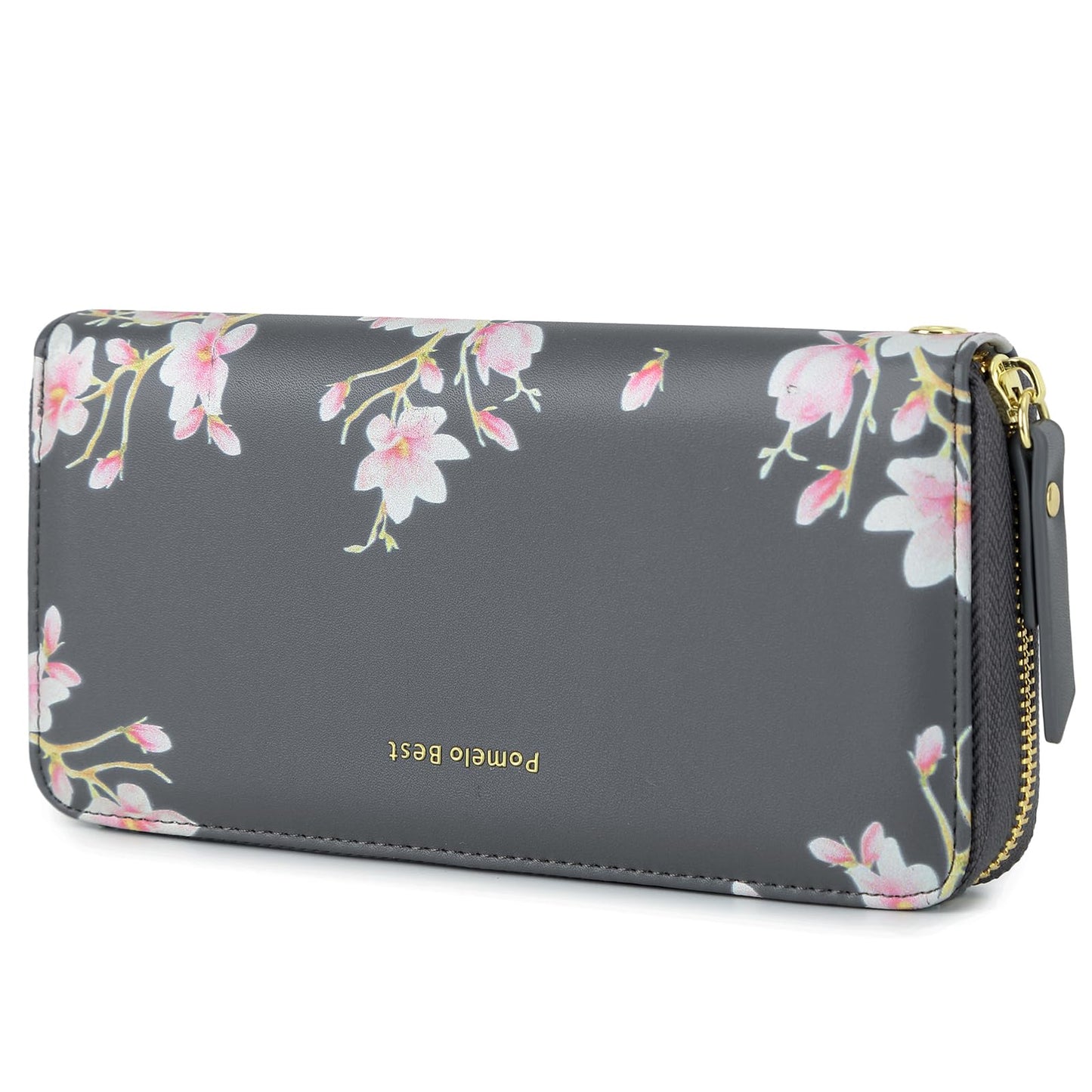 HOTPomelo Best Womens Wallet RFID Blocking Leather Multi Credit Card Large Capacity Wristlet Zip Around Long Wallets for Lady