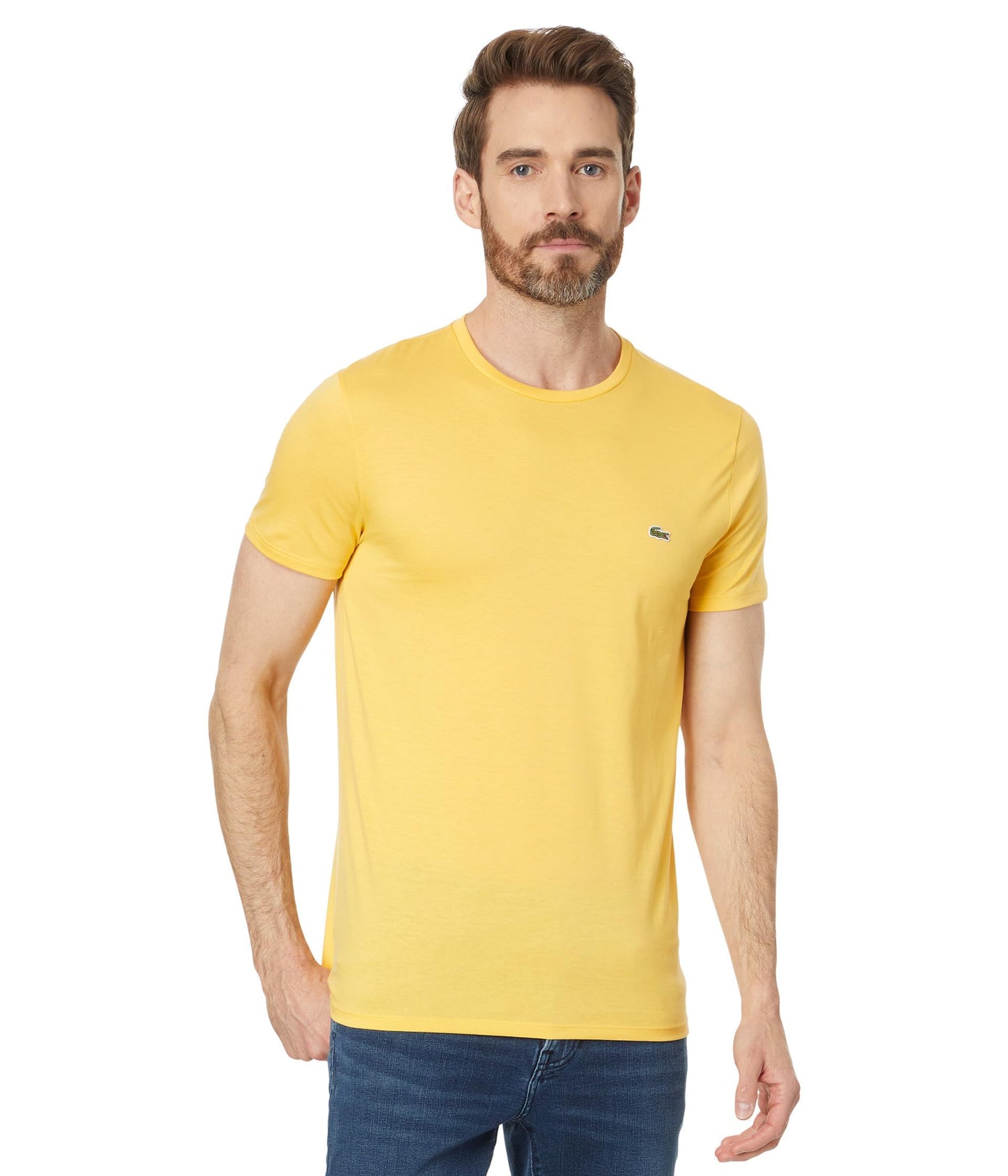HOTLacoste Men's Short Sleeve Pima Jersey Crew Neck Tee