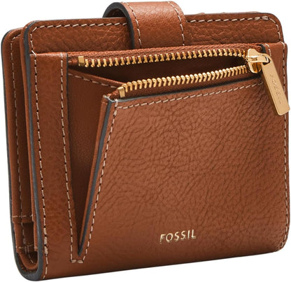 HOTFossil Women's Harwell Small Tab Bifold Wallet, Black/Leopard Haircalf, One Size
