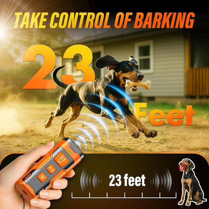 HOTYUYQA Dog Bark Deterrent Device, 3X Ultrasonic Anti Barking, 6 Training Modes 23 FT Range Barks No More Indoors Outdoors Behavior Correct Safe & Humane Rechargeable Compact Bark Control for Dogs