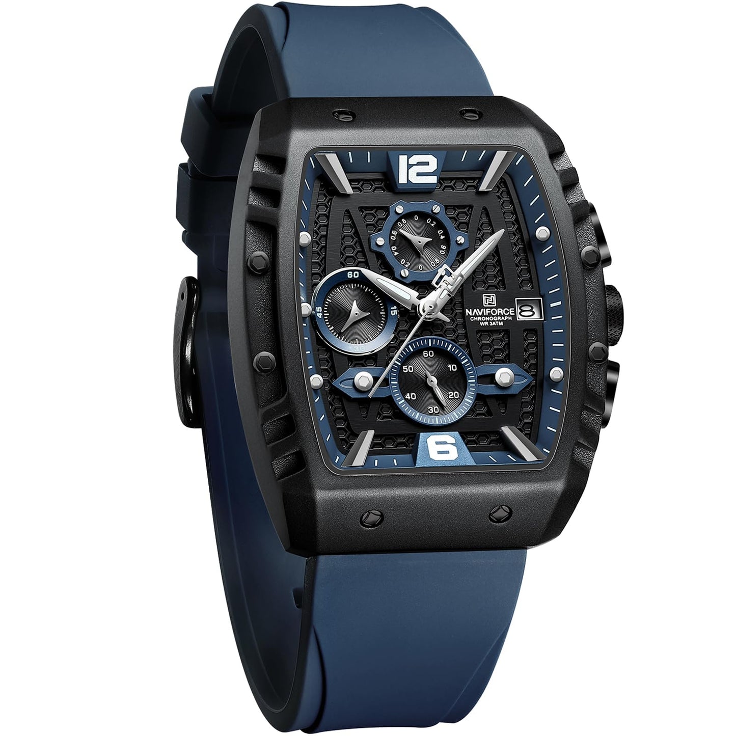 HOTNAVIFORCE Men Quartz Watch Auto Date Week Business Dress Analog Wrist Watches