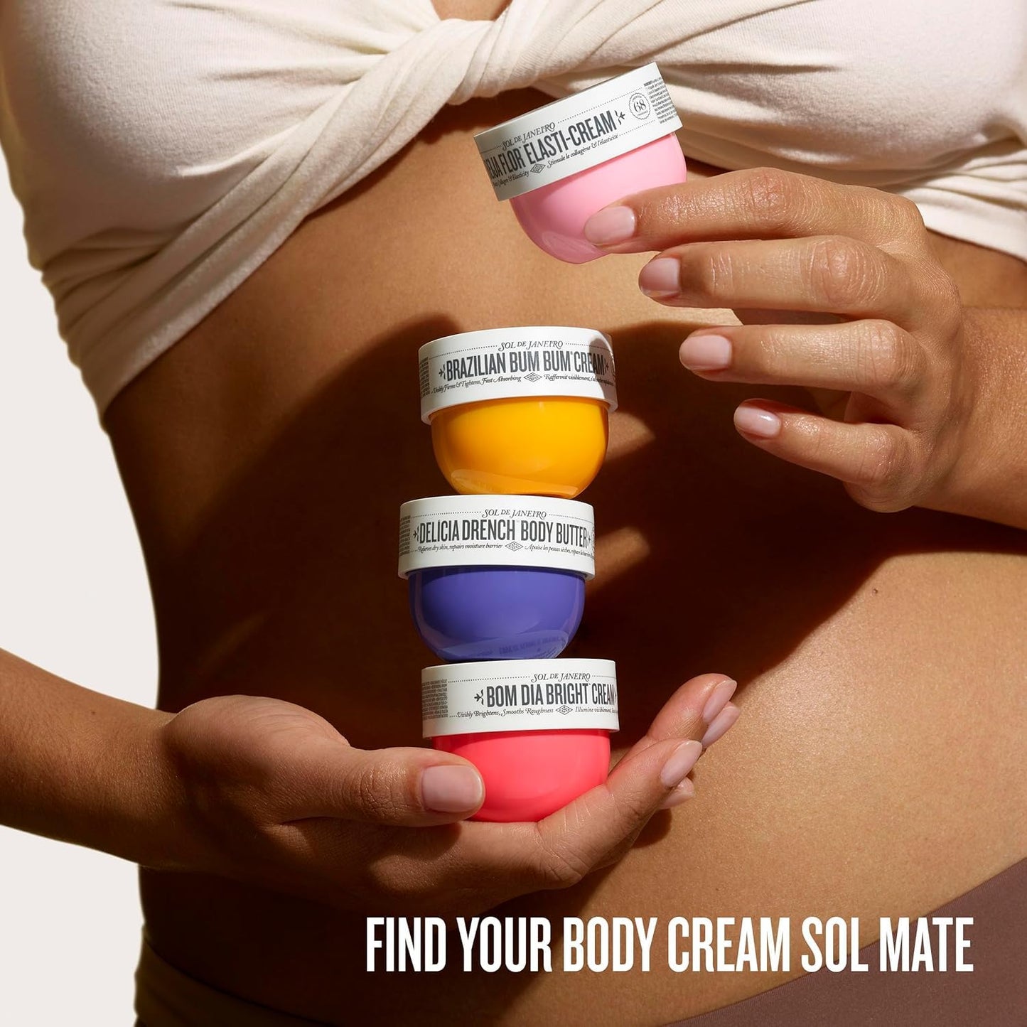 HOTSol de Janeiro Body Boldly Body Cream Discovery Set - Amazon Exclusive | Trial Size Beauty Minis, Gift Set, Set of 4 - 25mL each