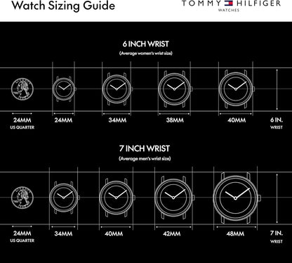 HOTTommy Hilfiger Mens Sporty Watch - Multifunction Silicone Wristwatch - Water Resistant up to 5 ATM/50 Meters - Premium Fashion Timepiece for All Occasions - 44 mm