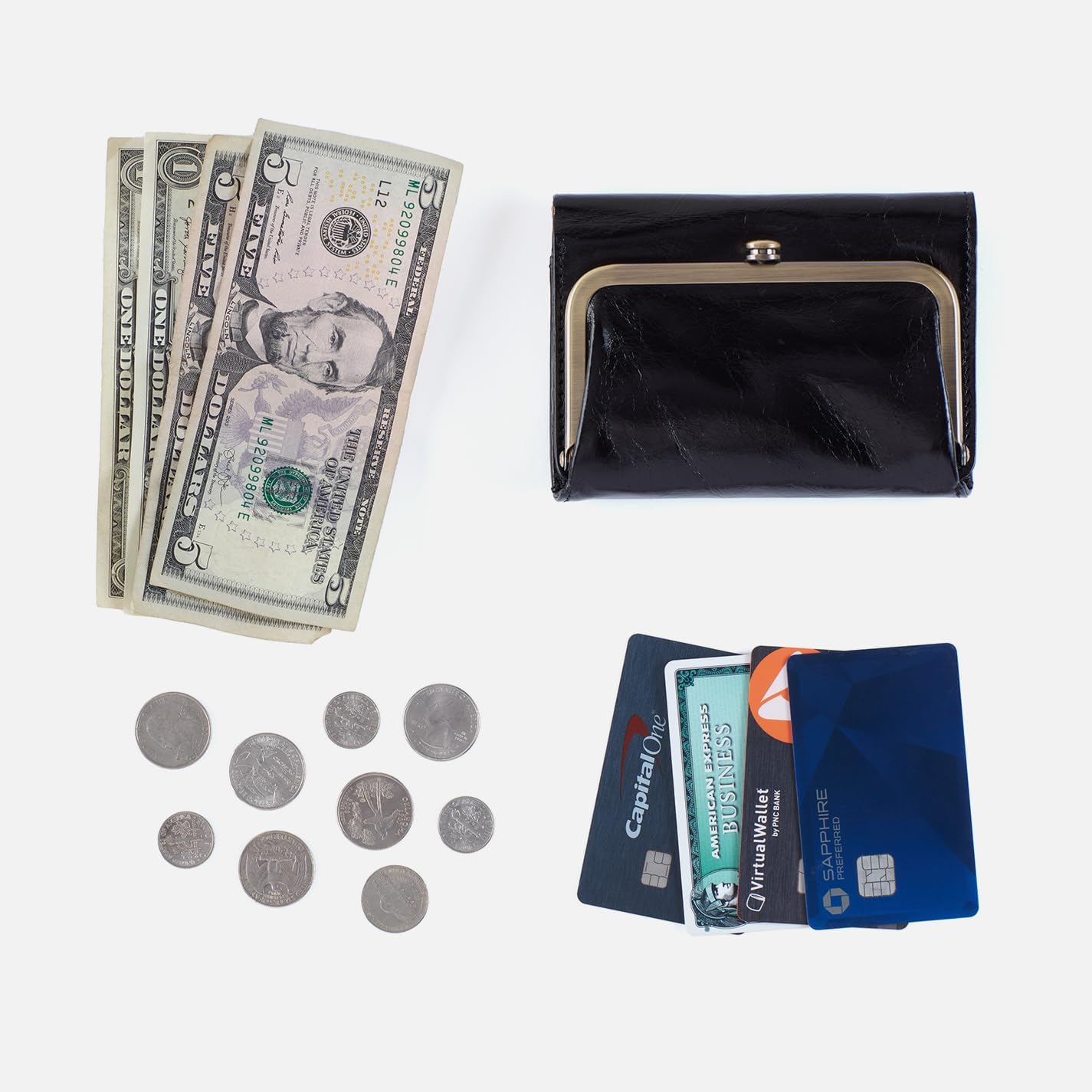HOTHOBO Robin Women Wallet Trifold Black