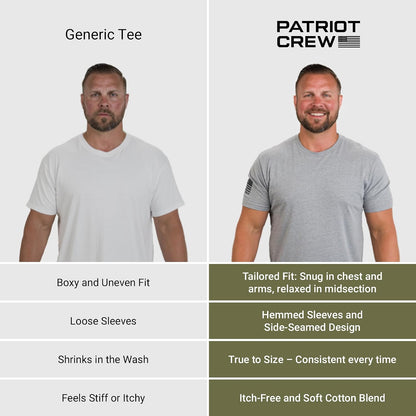 HOTPatriot Crew Faith Flag T-Shirt (6 Pack)