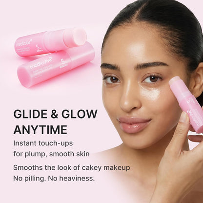 HOTmedicube PDRN Pink Collagen Volume Multi Balm Stick - Face & Body Balm | Volufiline, PDRN, NAD, Collagen - Under-Eyes, Neck, Forehead, Smile Lines, Lips, Plumping & Radiance for Line Care, K-Beauty