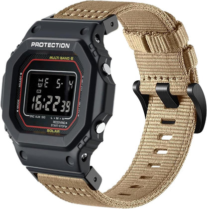 HOTAbanen Rugged Nylon Watch Band for Casio gshock DW-5600/8900, Adjustable Sports Wrist Strap for GA-100/GW-B5600/GB-5600 /GW-6900