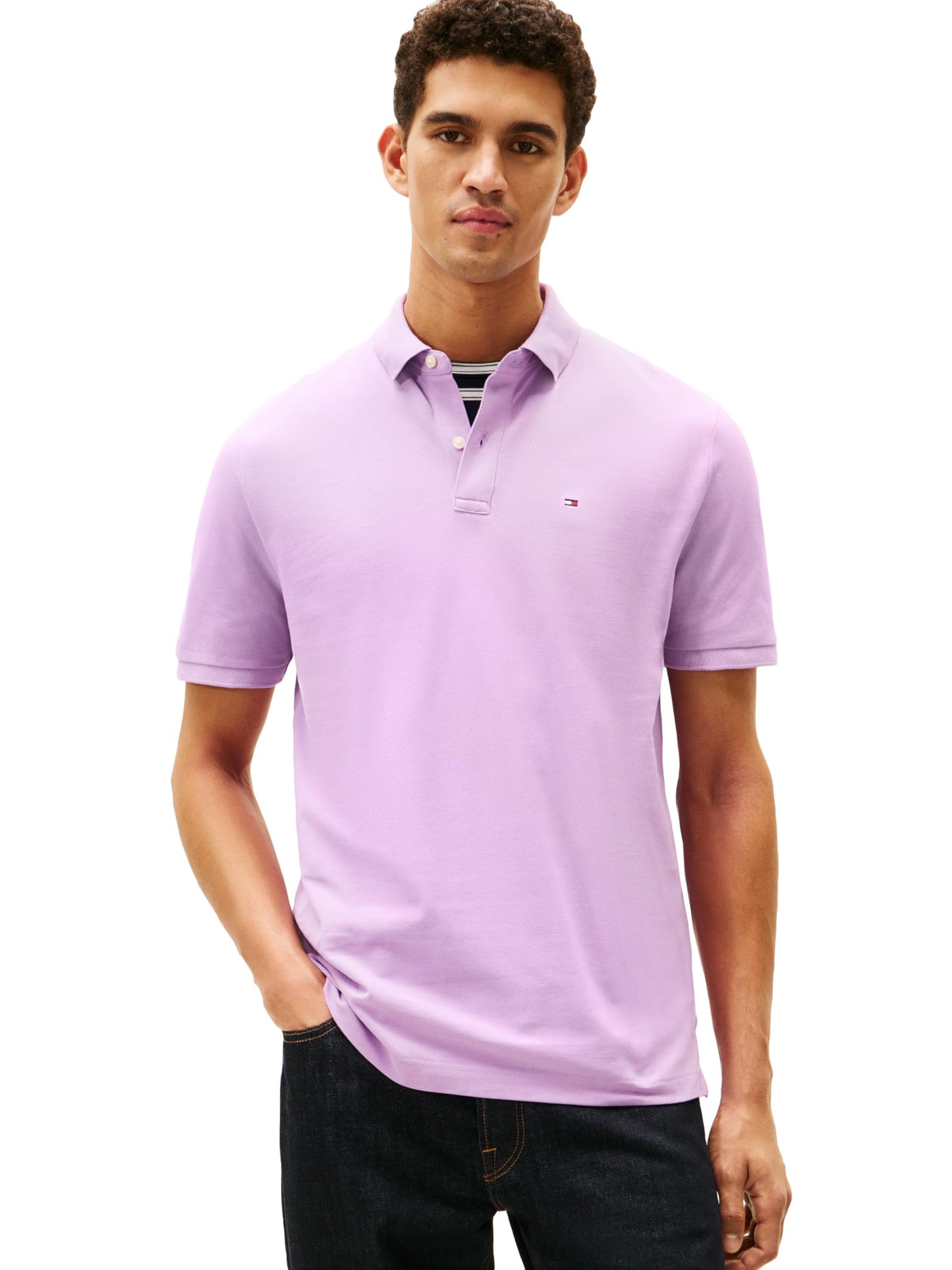 HOTTommy Hilfiger Men's Short Sleeve Cotton Pique Polo Shirt in Classic Fit